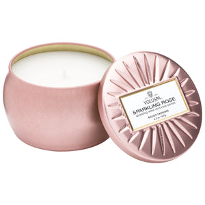 Sparkling Rose Mini Tin Candle